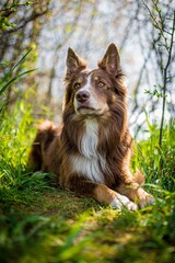 Border Collie  in the grass