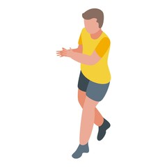 Beach volleyball icon. Isometric of beach volleyball vector icon for web design isolated on white background