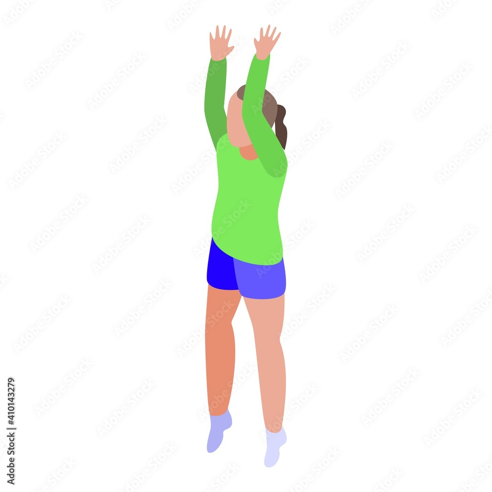Poster passing volleyball player icon. isometric of passing volleyball player vector icon for web design is