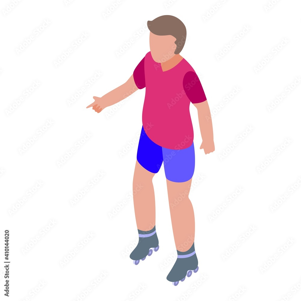 Poster rollerblade activity icon. isometric of rollerblade activity vector icon for web design isolated on 