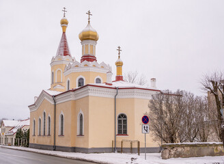 Fototapeta na wymiar orthodox church in estonia