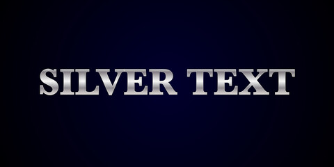 Font alphabet  Sliver effect in vector format