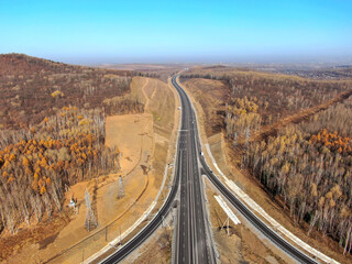 road junction in the mountains
