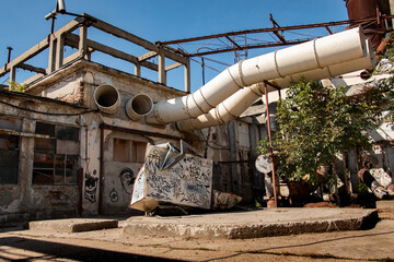 old abandoned factory design