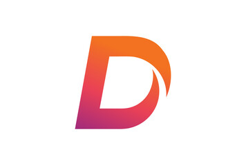 D Letter Logotype vector design 