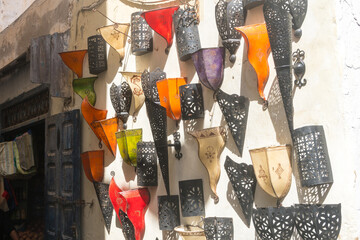 Wall Lamps In Moroccan Style, Essaouira, Morocco