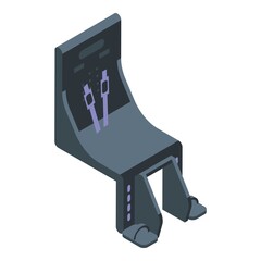 Baby child seat bike icon. Isometric of baby child seat bike vector icon for web design isolated on white background