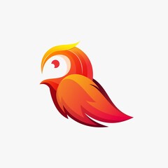 owl logo design gradient