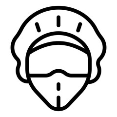 Hair cover icon. Outline hair cover vector icon for web design isolated on white background