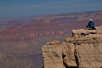 Fototapeta na wymiar Colorado River cut thru the Grand Canyon Plateau like a hot knife thru butter