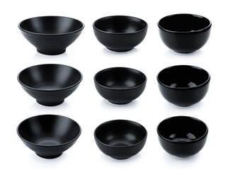 black bowl on white