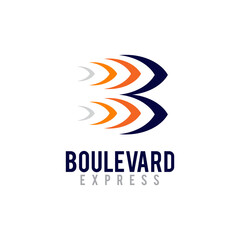 B logo design for express expedition company