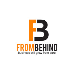 FB letter initial logo design template