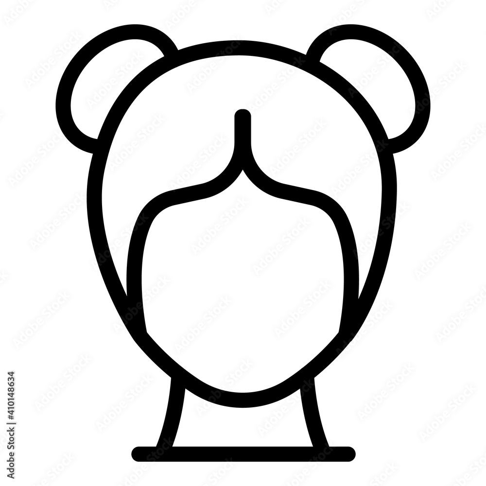 Aufkleber wig icon. outline wig vector icon for web design isolated on white background
