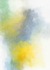 Watercolor painted background. Abstract Illustration wallpaper. Brush stroked painting. 2D Illustration.