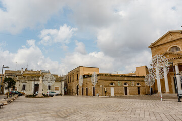 Exterior of the Ugento cathedral in Ugento, Salento, Apulia, Italy, Europe