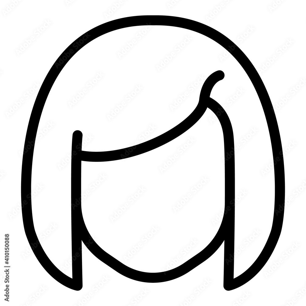 Aufkleber model wig icon. outline model wig vector icon for web design isolated on white background