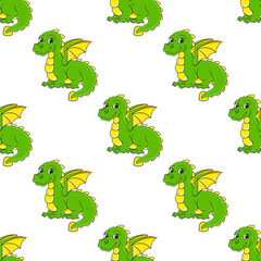 Color seamless pattern. Cartoon style. Bright design. For walpaper, poster, banner. Hand drawn. Vector illustration isolated on white background.