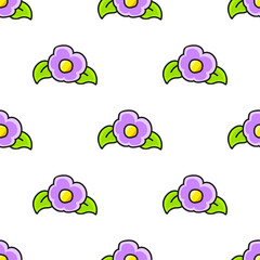 Color seamless pattern. Cartoon style. Bright design. For walpaper, poster, banner. Hand drawn. Vector illustration isolated on white background.