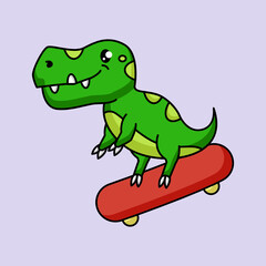 Cute T-Rex dino mascot design