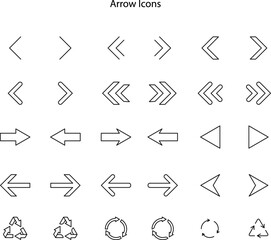 Set arrow icon. Collection different arrows sign. Set of flat icons, signs, symbols arrow for interface design, web design, apps and more. Arrows big black set icons. Arrow icon. 