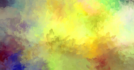 Abstract background of colorful brush strokes. Brushed vibrant wallpaper. Painted artistic creation. Unique and creative illustration.