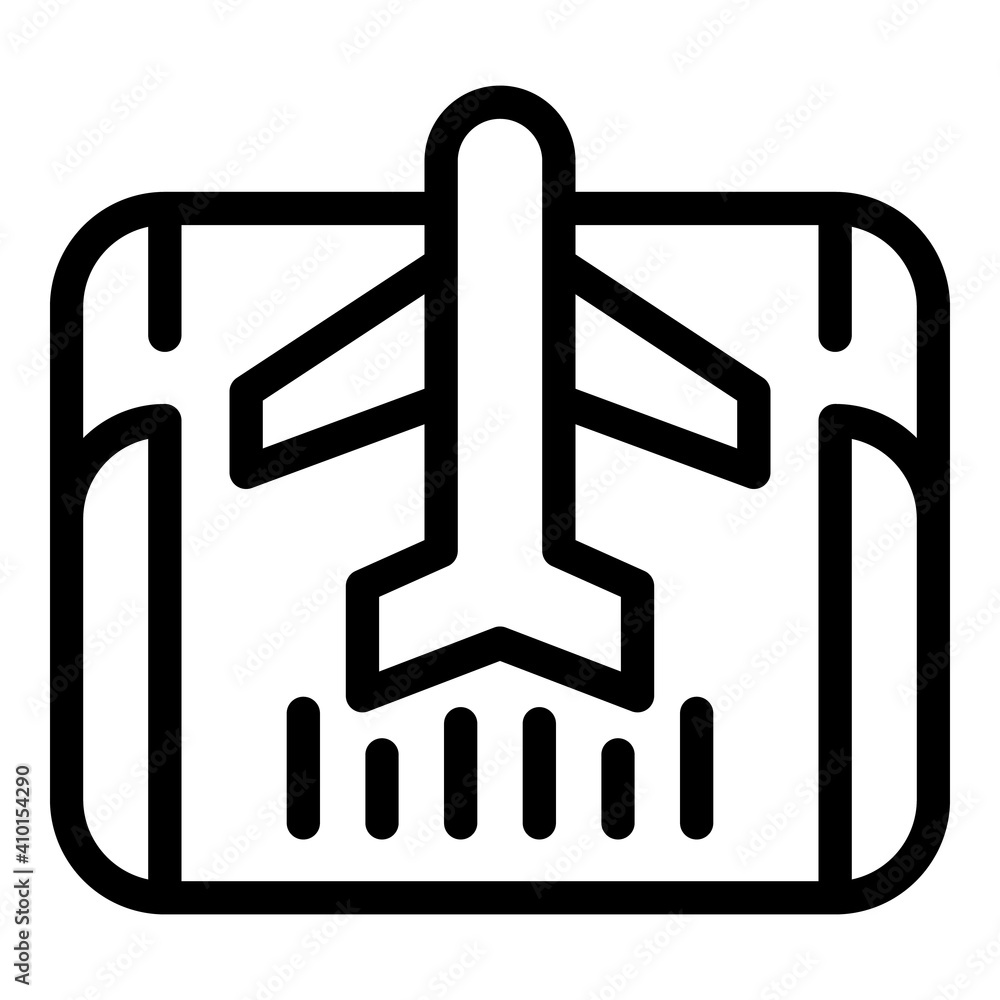 Poster plane ticket icon. outline plane ticket vector icon for web design isolated on white background