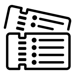 Plane ticket travel icon. Outline plane ticket travel vector icon for web design isolated on white background