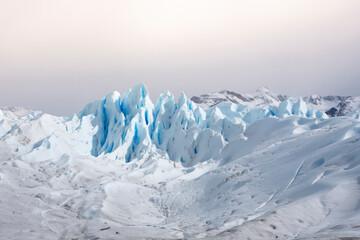 Perito Moreno Glacier, ice, snow, clouds, could 
