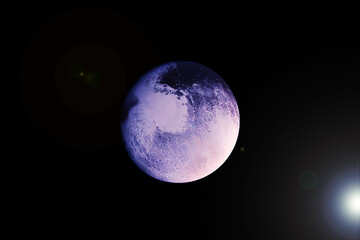 Planet Pluto. Elements of this image were furnished by NASA.