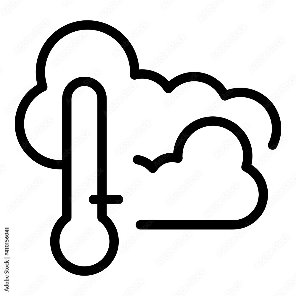Poster cloudy weather icon. outline cloudy weather vector icon for web design isolated on white background