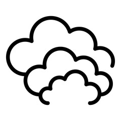 Cloudy sky icon. Outline cloudy sky vector icon for web design isolated on white background