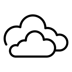 Season clouds icon. Outline season clouds vector icon for web design isolated on white background