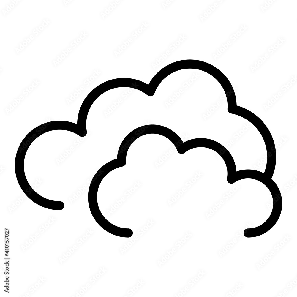 Poster cloudy day icon. outline cloudy day vector icon for web design isolated on white background