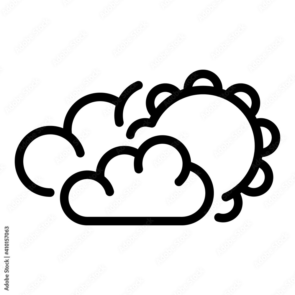 Poster overcast day icon. outline overcast day vector icon for web design isolated on white background