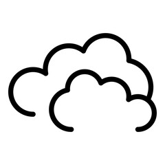 Cloudy day icon. Outline cloudy day vector icon for web design isolated on white background