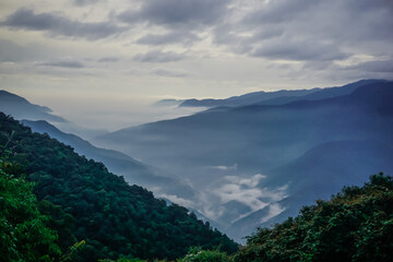 Beautiful landscape of mountains in Taiwan