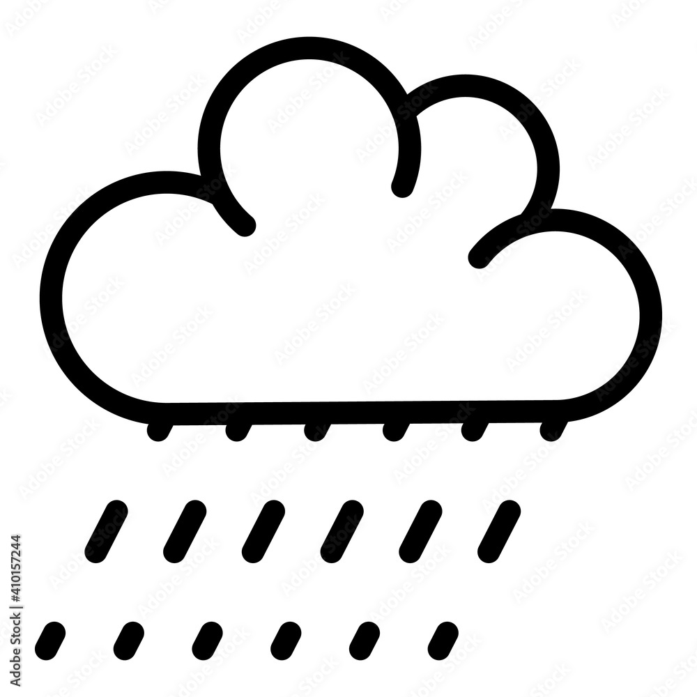 Poster drizzle weather icon. outline drizzle weather vector icon for web design isolated on white backgroun