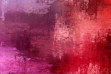 Background with crossed wild brush strokes. Colorful and vibrant illustration. Painted art. Creative abstract painting.