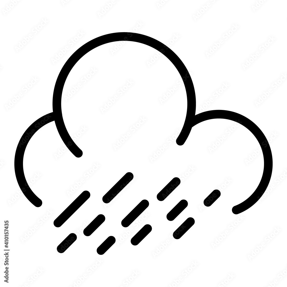 Poster drizzle day icon. outline drizzle day vector icon for web design isolated on white background