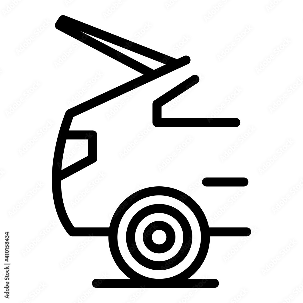 Poster open trunk icon. outline open trunk vector icon for web design isolated on white background