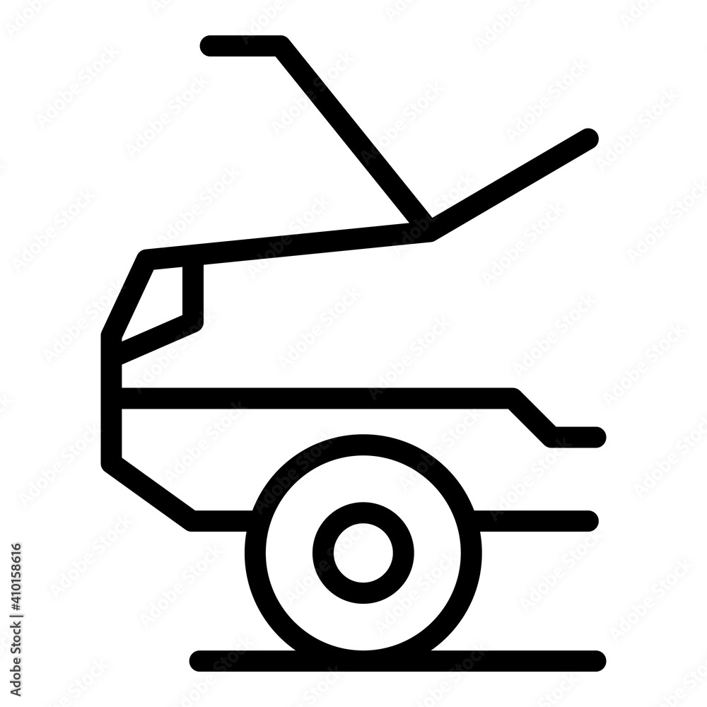 Poster service car trunk icon. outline service car trunk vector icon for web design isolated on white backg