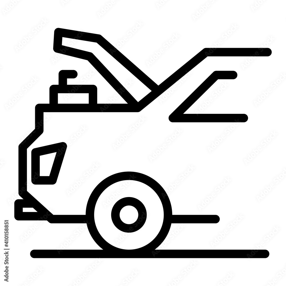 Aufkleber service boot car icon. outline service boot car vector icon for web design isolated on white backgro