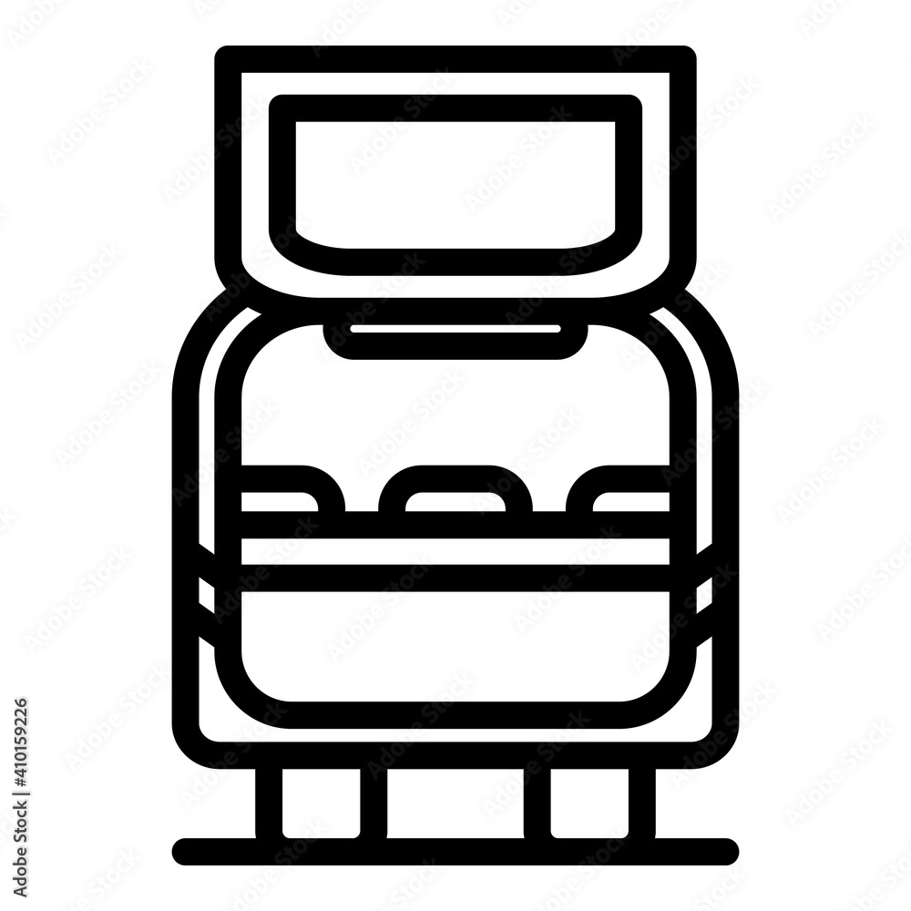 Poster vehicle boot icon. outline vehicle boot vector icon for web design isolated on white background