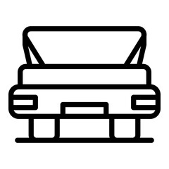 Car boot door icon. Outline car boot door vector icon for web design isolated on white background