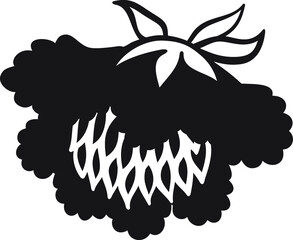 large single flower with petals isolated black vector silhouette