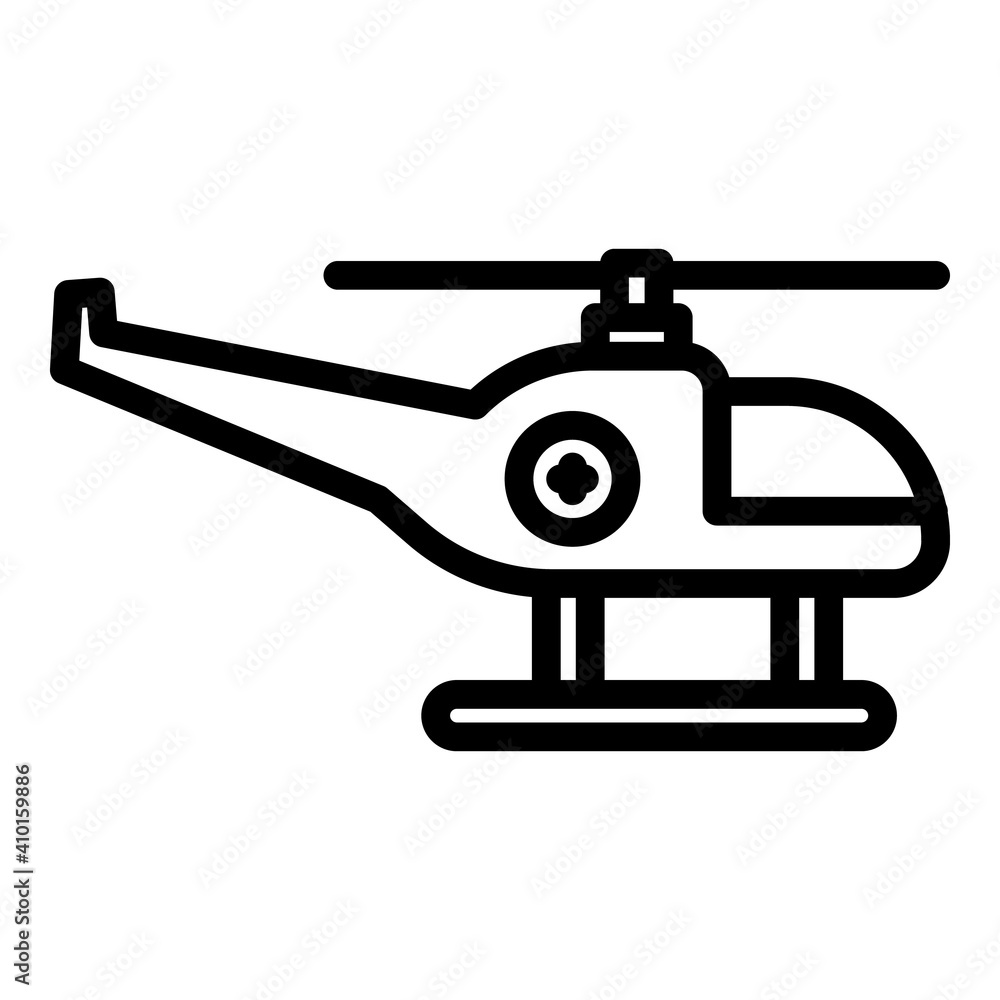 Poster force rescue helicopter icon. outline force rescue helicopter vector icon for web design isolated on