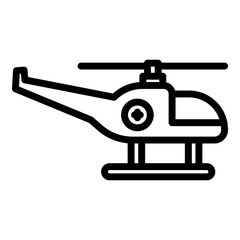 Force rescue helicopter icon. Outline force rescue helicopter vector icon for web design isolated on white background