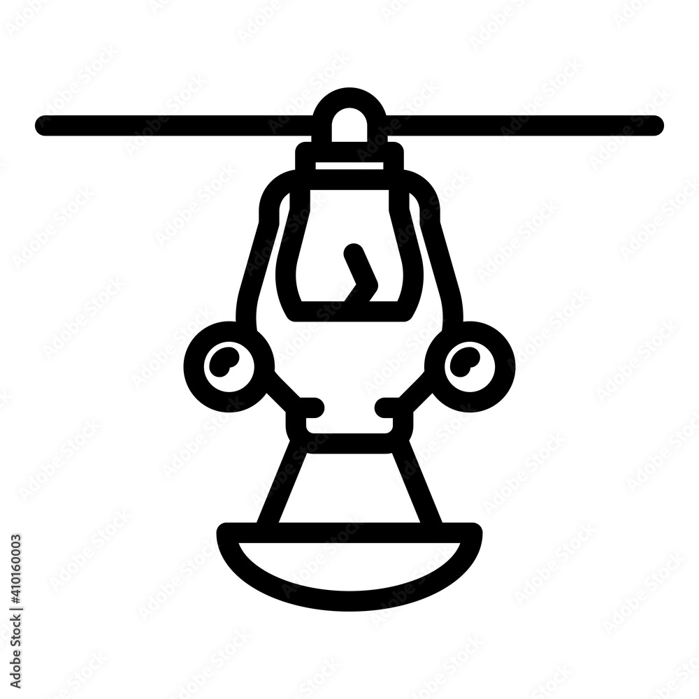 Poster help rescue helicopter icon. outline help rescue helicopter vector icon for web design isolated on w