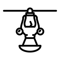 Help rescue helicopter icon. Outline help rescue helicopter vector icon for web design isolated on white background